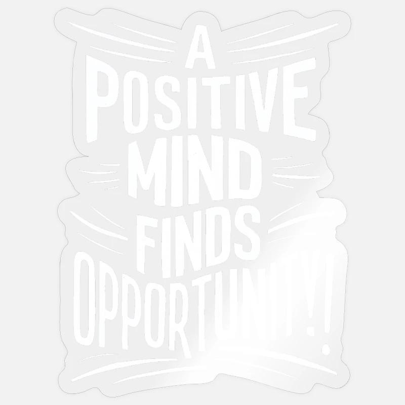 Positiver Geist Entdeckt Chancen - Sticker Größe S (10 x 10 cm) - Transparent glänzend