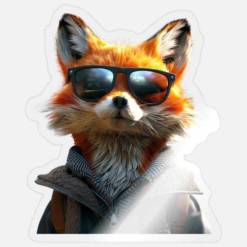 Fox I Love Foxes Red Fox Wild Cute Fox Sticker size S (10 x 10 cm)