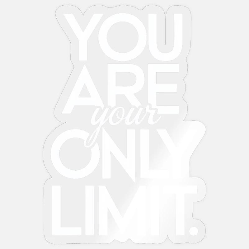 Vous êtes votre seule limite - Sticker taille S (10 x 10 cm) - brillant transparent
