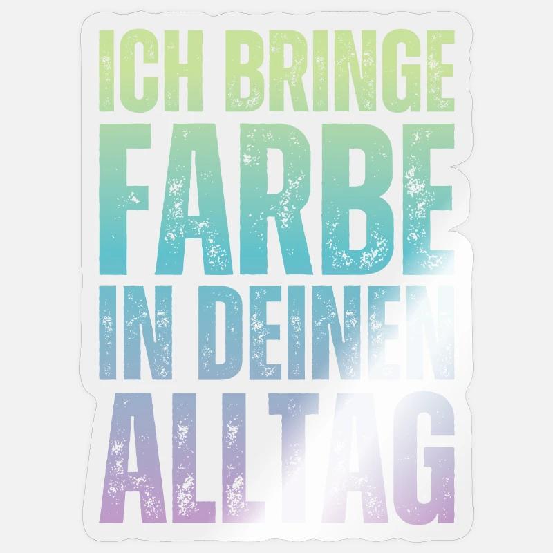 Ich Bringe Farbe Maler Papa Lackierer - Sticker Größe S (10 x 10 cm) - Transparent glänzend