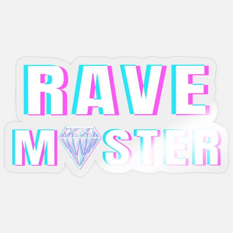 RAVE MASTER - Sticker Größe S (10 x 10 cm) - Transparent glänzend