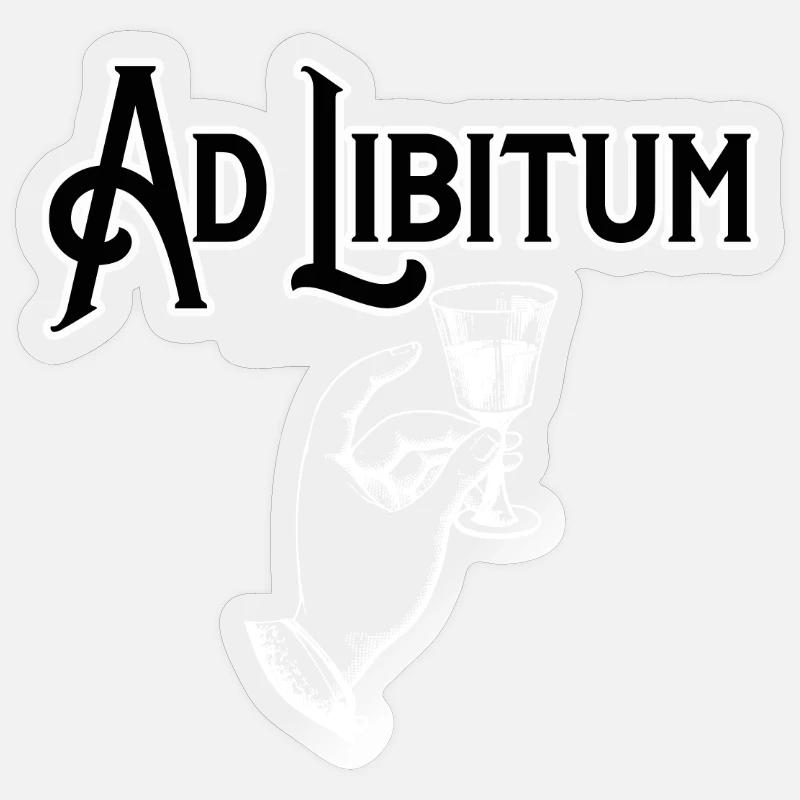 Ad libitum - Sticker size S (10 x 10 cm) - transparent glossy