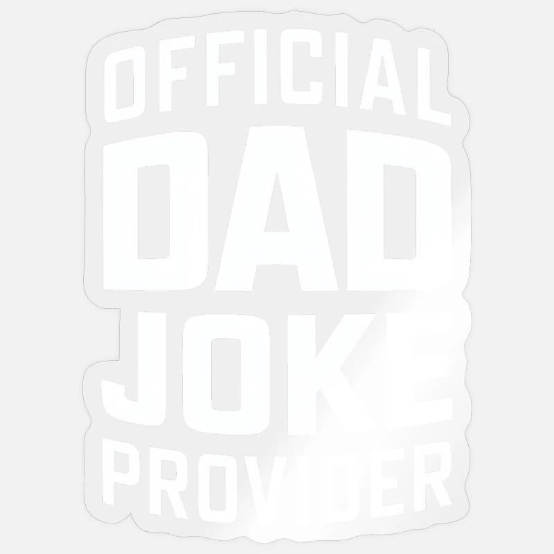 Offizieller Dad Joke Versorger - Sticker Größe S (10 x 10 cm) - Transparent glänzend