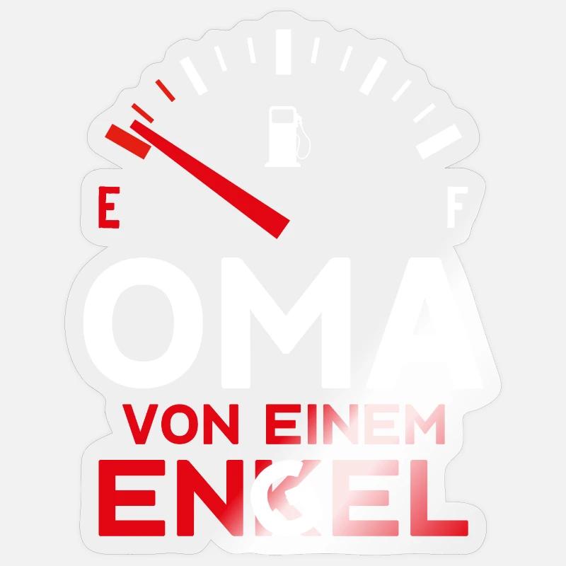MUTTERTAG OMA VON 1 ENKEL OMA - Sticker Größe S (10 x 10 cm) - Transparent glänzend