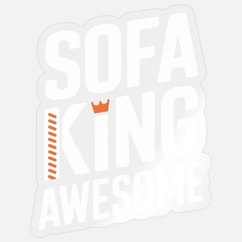 Canapé King Graphismes impressionnants - Sticker taille S (10 x 10 cm) - brillant transparent