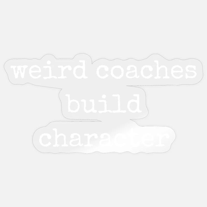 Seltsame Coaches Bilden Charakter Trainer - Sticker Größe S (10 x 10 cm) - Transparent glänzend