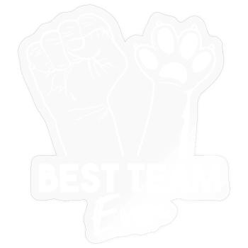 Best Team Ever - Sticker Größe S (10 x 10 cm) - Transparent glänzend - Vorne