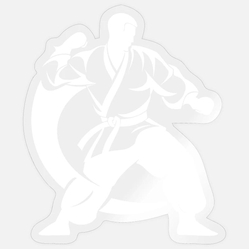 Karateka Drawing Sticker size S (10 x 10 cm)
