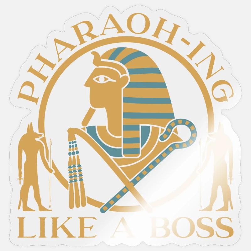Pharao wie ein - Sticker Größe S (10 x 10 cm) - Transparent glänzend