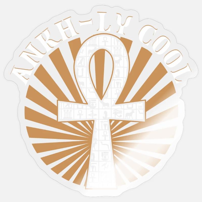 Ankh-ly cool - Sticker Größe S (10 x 10 cm) - Transparent glänzend
