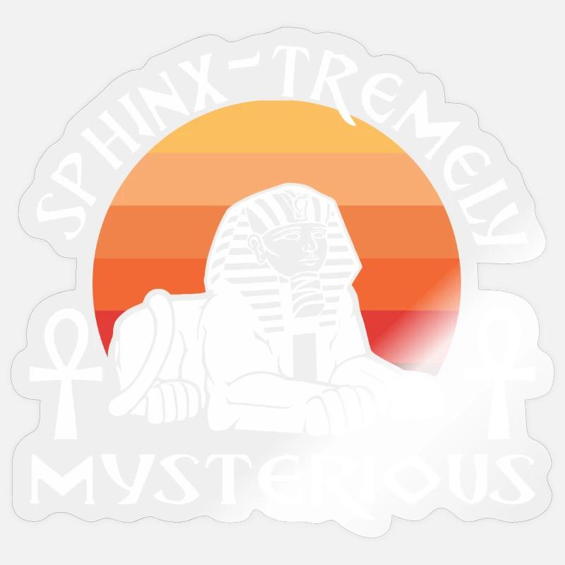Sphinx-tremely mysterious - Sticker size S (10 x 10 cm) - transparent glossy