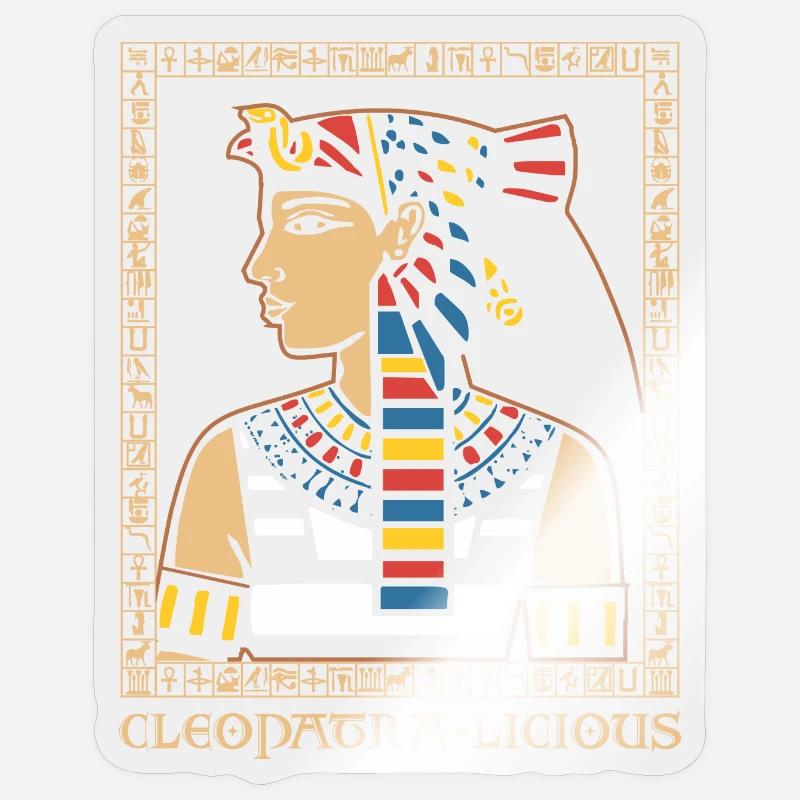 Cléopâtre-licious - Sticker taille S (10 x 10 cm) - brillant transparent