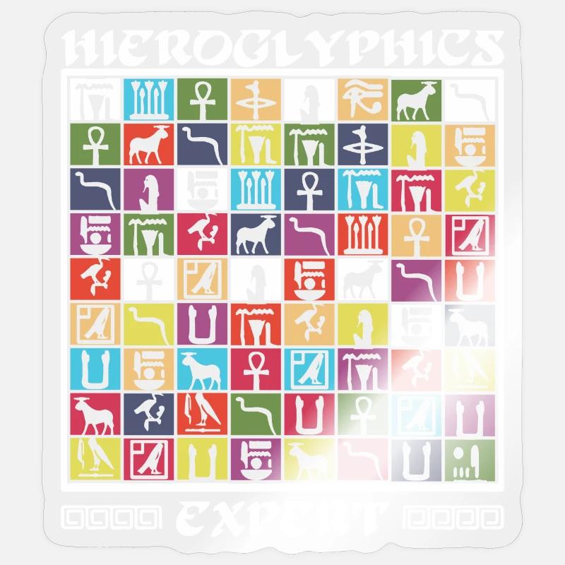 Hieroglyphics expert - Sticker size S (10 x 10 cm) - transparent glossy