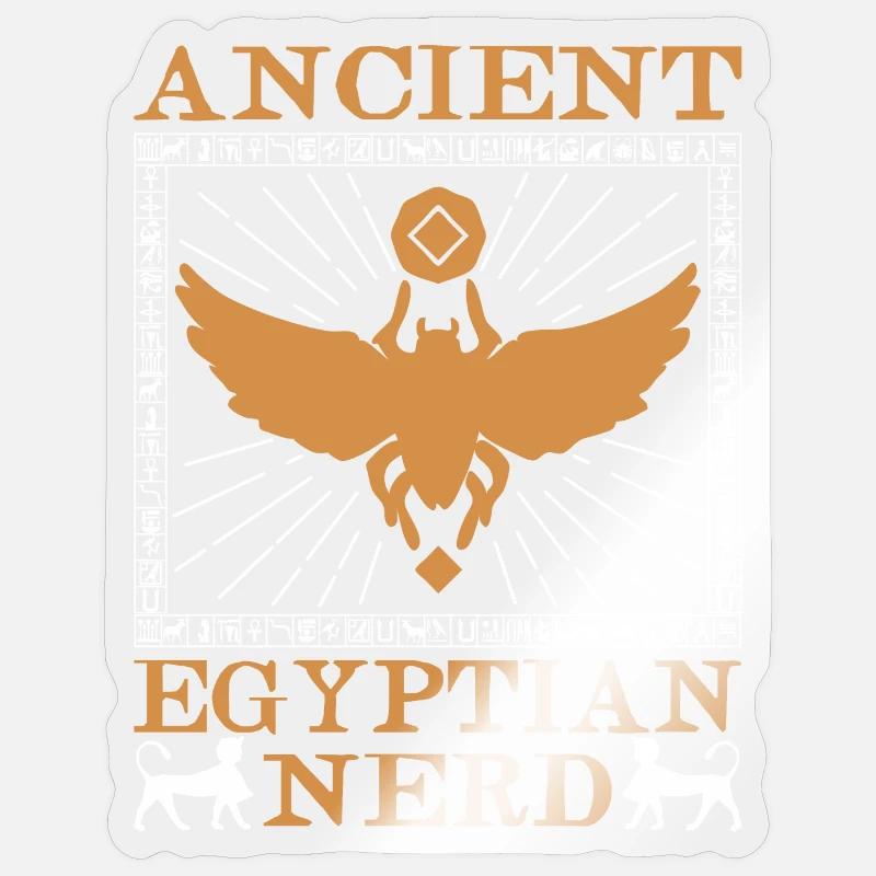 Ancient Egyptian Nerd - Sticker size S (10 x 10 cm) - transparent glossy