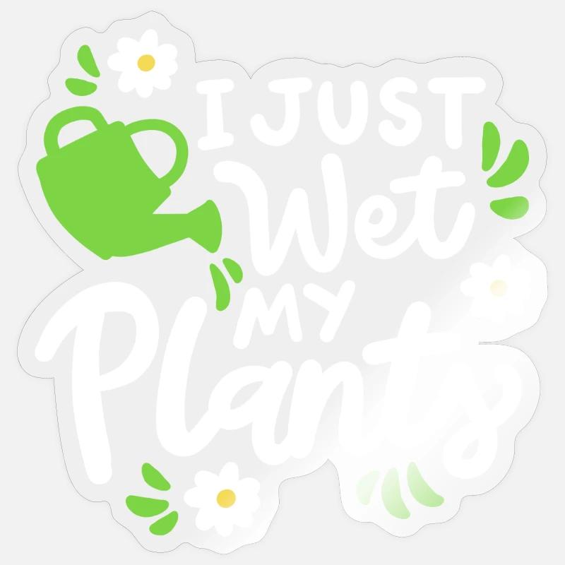 Garten Gartenarbeit - Sticker Größe S (10 x 10 cm) - Transparent glänzend