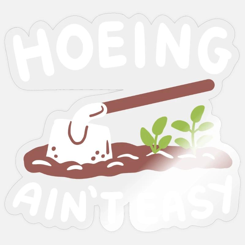 Garten Gartenarbeit - Sticker Größe S (10 x 10 cm) - Transparent glänzend