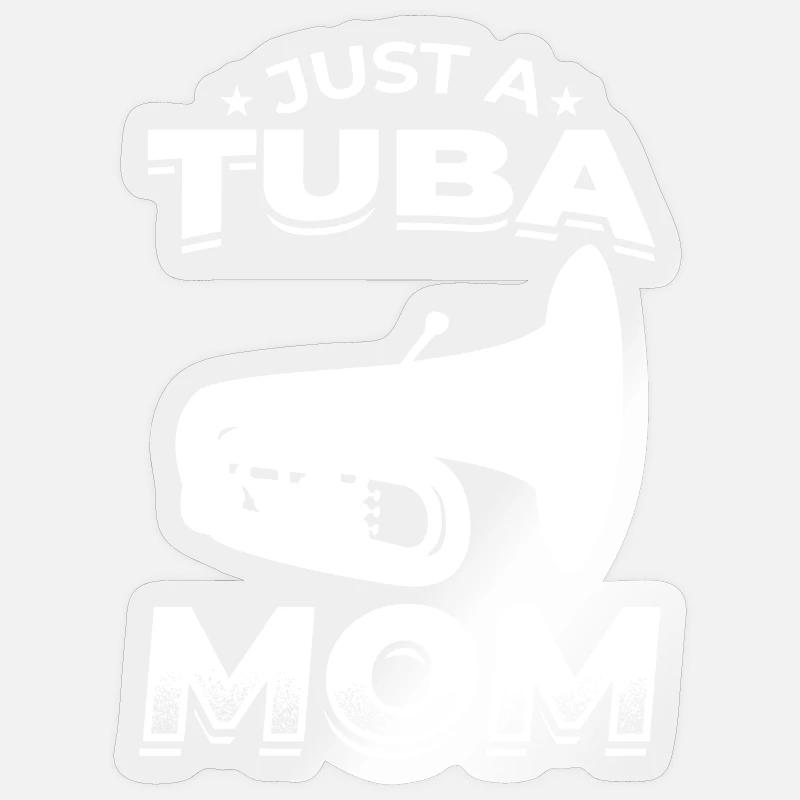 Nur eine Tuba Mutter - Sticker Größe S (10 x 10 cm) - Transparent glänzend