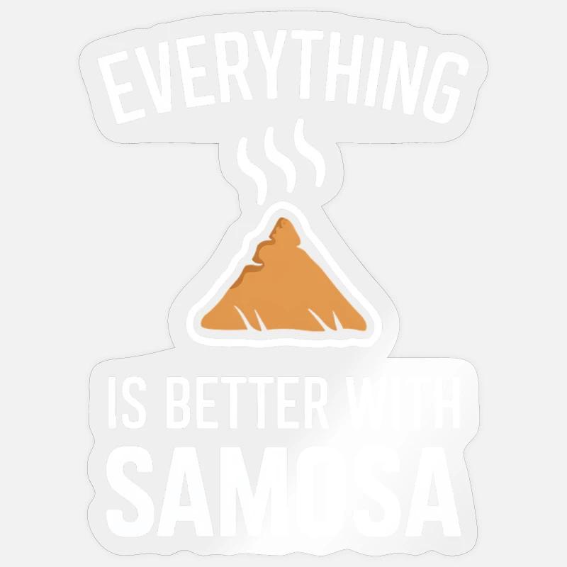 Everything is better with samosa Sticker size S (10 x 10 cm)
