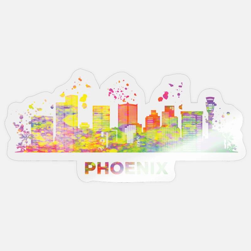 Phoenicians Skyline Phoenix - Sticker size S (10 x 10 cm) - transparent glossy