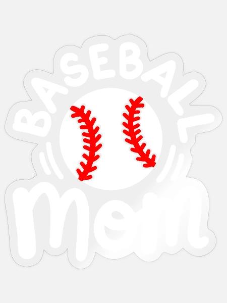 Baseball Baseball-Spieler Baseball-Mama - Sticker Größe S (10 x 10 cm) - Transparent glänzend