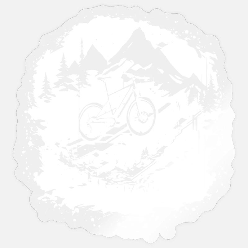 Graphismes de VTT - Sticker taille S (10 x 10 cm) - brillant transparent