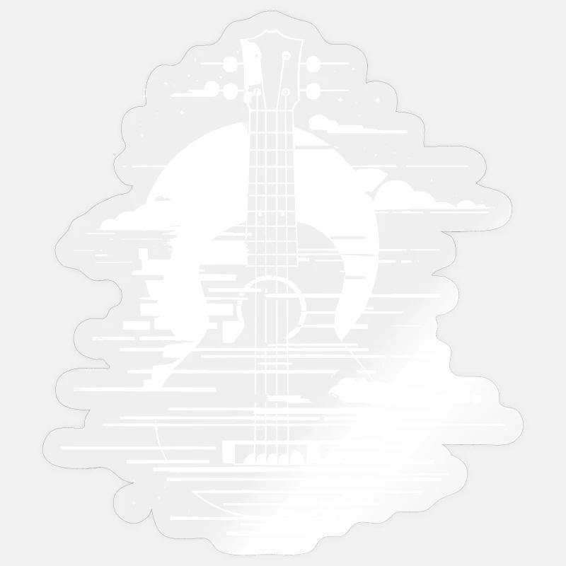 Graphiques pour ukulélé - Sticker taille S (10 x 10 cm) - brillant transparent