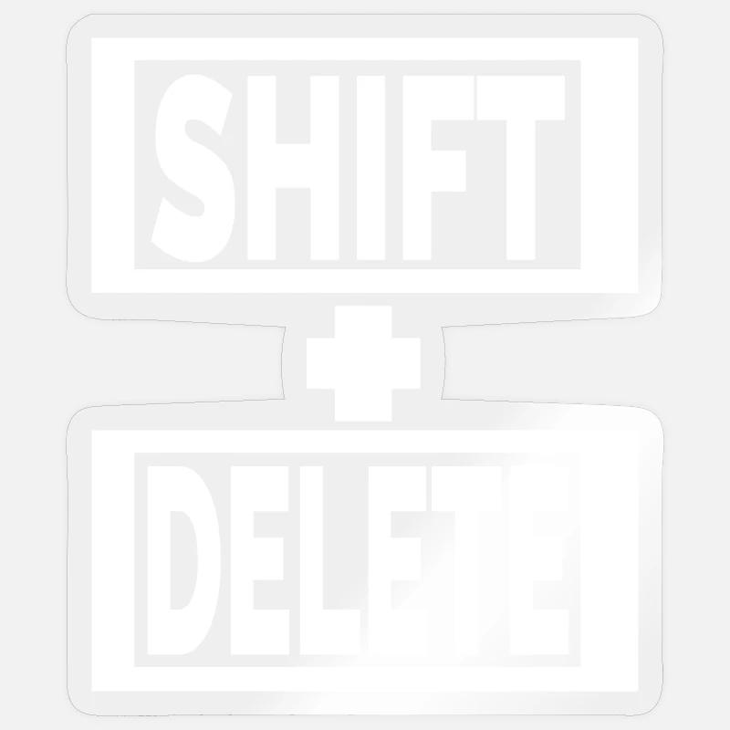 SHIFT+DELETE keyboard lifestyle Sticker size S (10 x 10 cm)