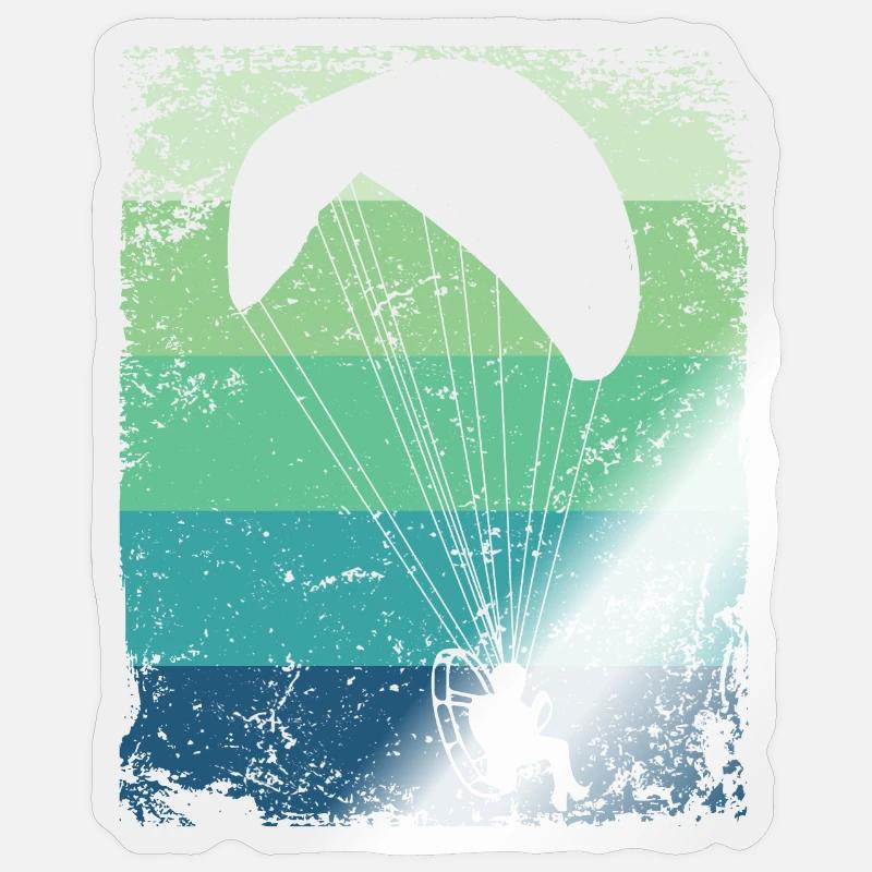 Parapente motorisé Paramoteur paramoteur - Sticker taille S (10 x 10 cm) - brillant transparent