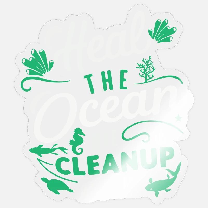 Étape de purification Ocean Save Sticker taille S (10 x 10 cm)