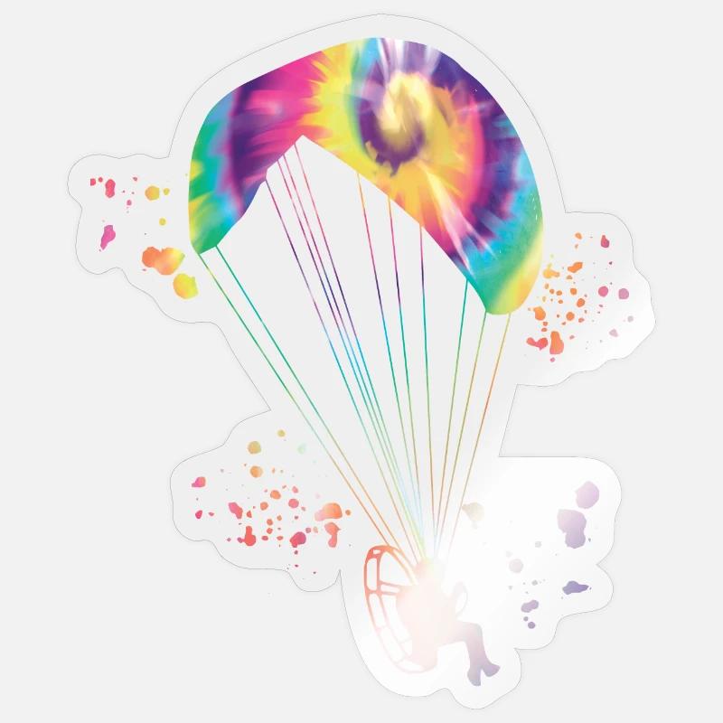 Parapente motorisé Paramoteur Paramoteur - Sticker taille S (10 x 10 cm) - brillant transparent