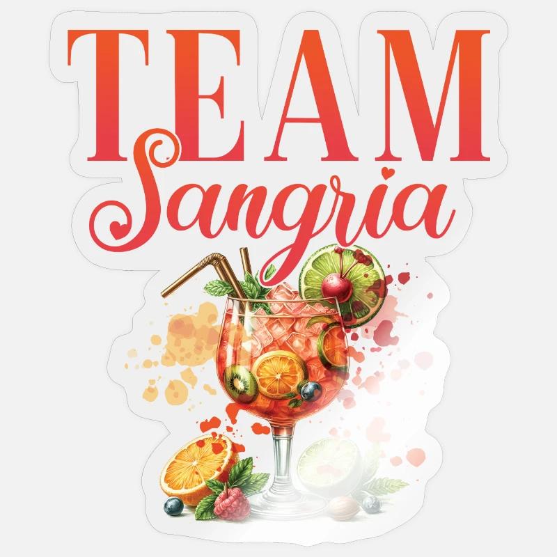 Cocktail Bartender Team Sangria - Sticker taille S (10 x 10 cm) - brillant transparent