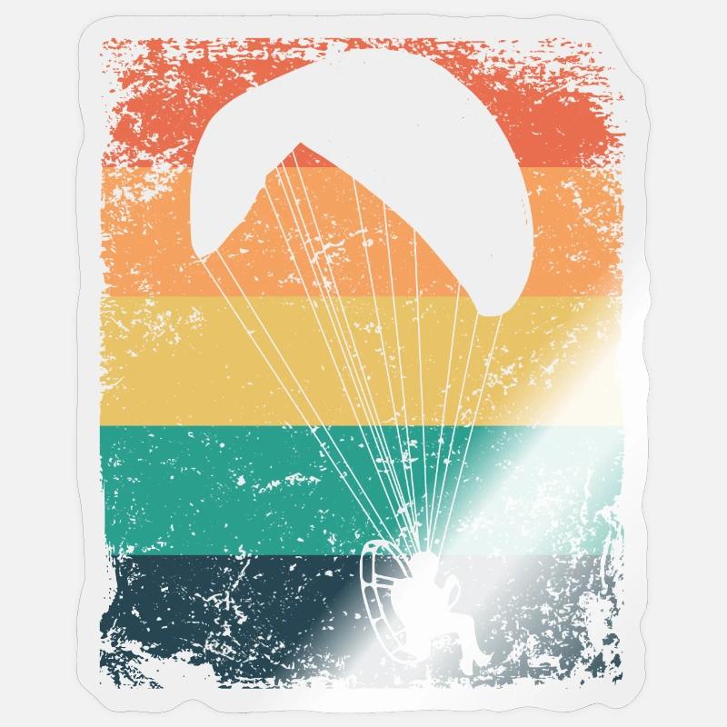 Parapente motorisé Paramoteur Paramoteur - Sticker taille S (10 x 10 cm) - brillant transparent