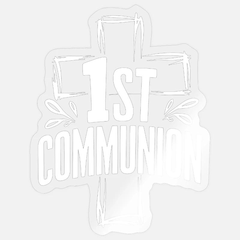 Conception de la croix de première communion Sticker taille S (10 x 10 cm)