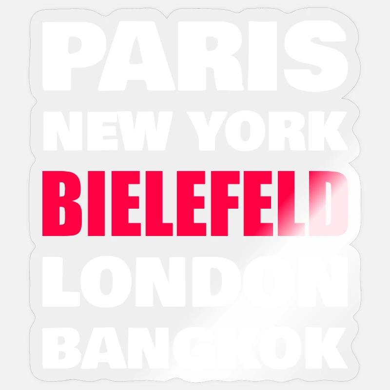 Bielefeld Stadt - Sticker Größe S (10 x 10 cm) - Transparent glänzend