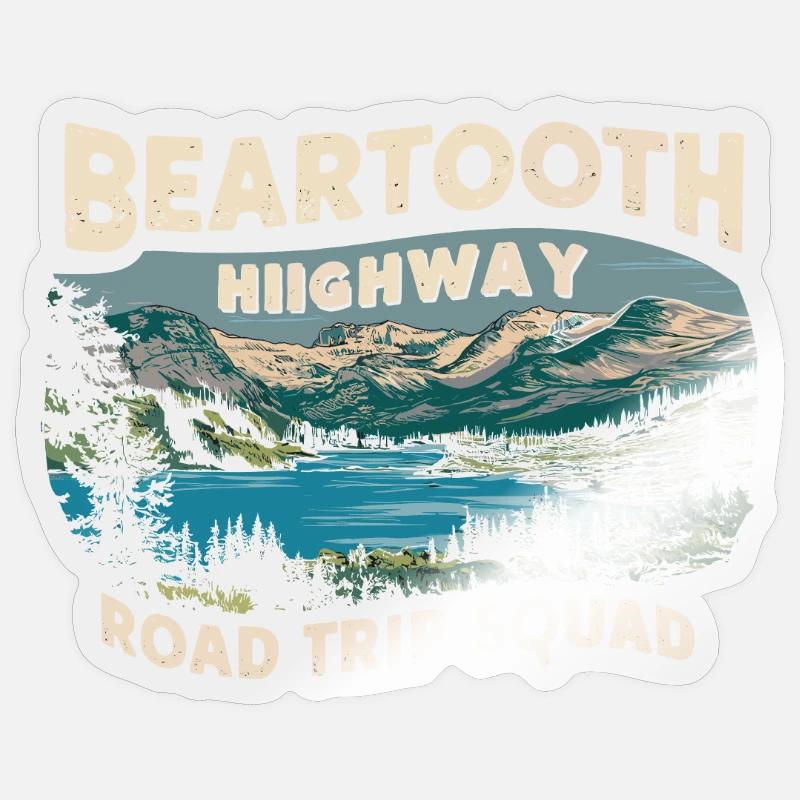 Beartooth Highway Road Trip Squad Sticker size S (10 x 10 cm)