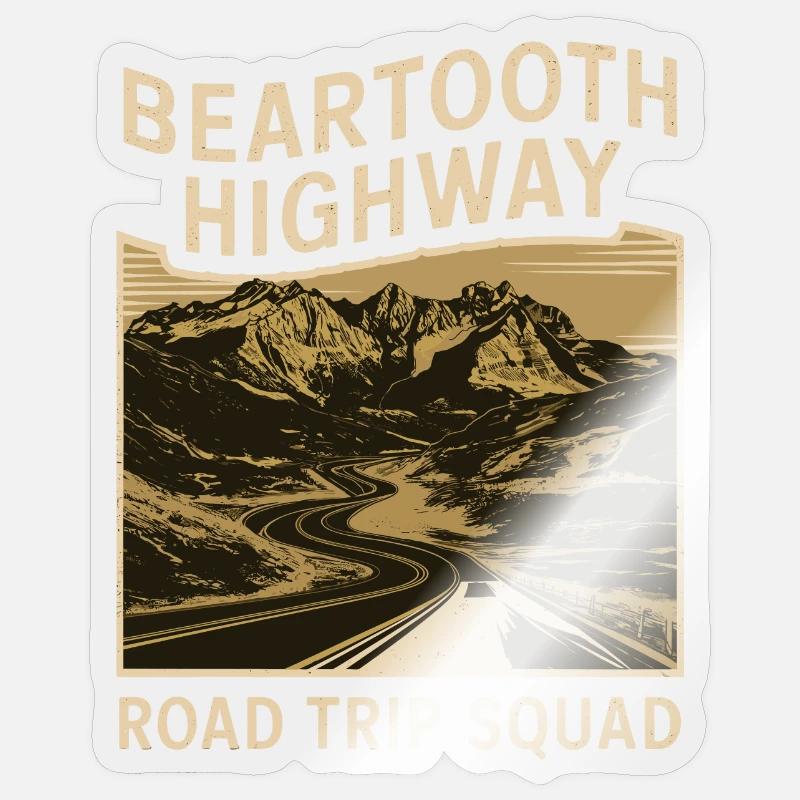Beartooth Highway Road Trip Squad Sticker size S (10 x 10 cm)