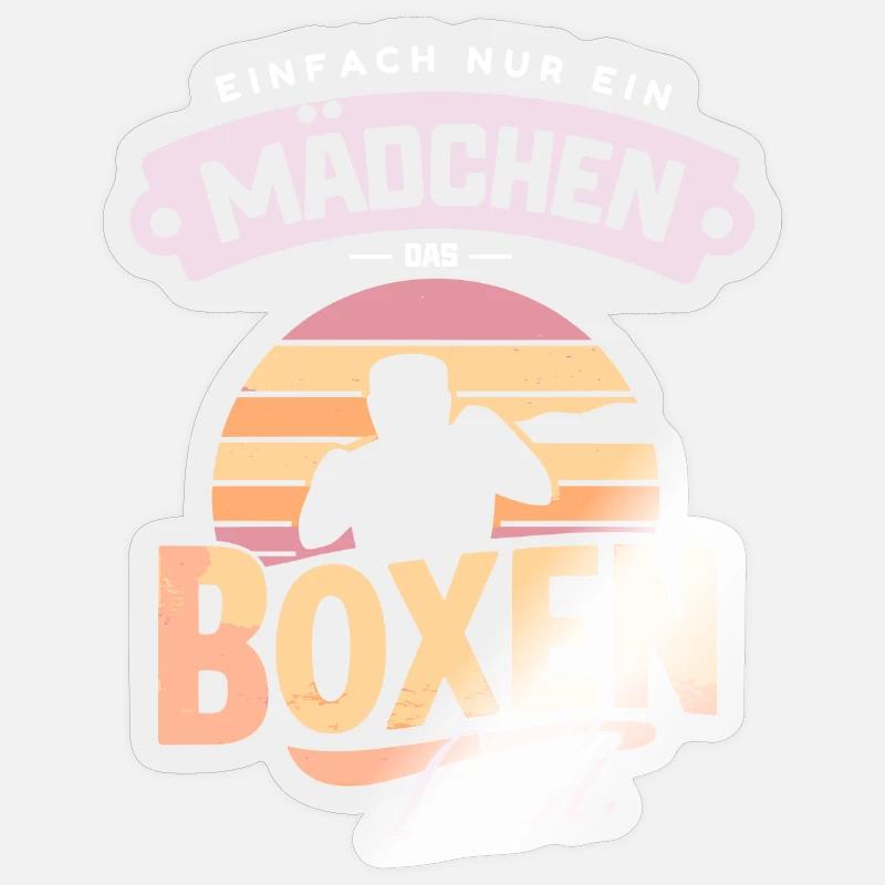 Nur ein Mädchen, das Boxen liebt Sticker Größe S (10 x 10 cm)