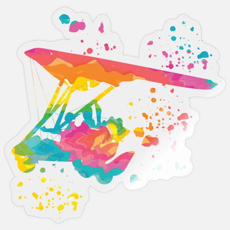 poidsParatrike Moteur Deltaplane Deltatrike - Sticker taille S (10 x 10 cm) - brillant transparent