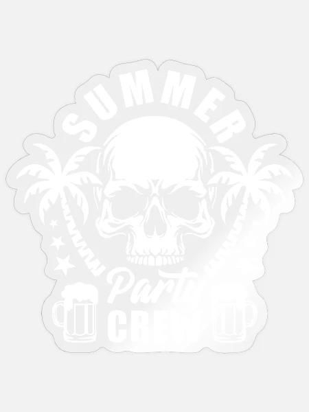 Summer Party Crew - Bierglas - Sticker Größe S (10 x 10 cm) - Transparent glänzend