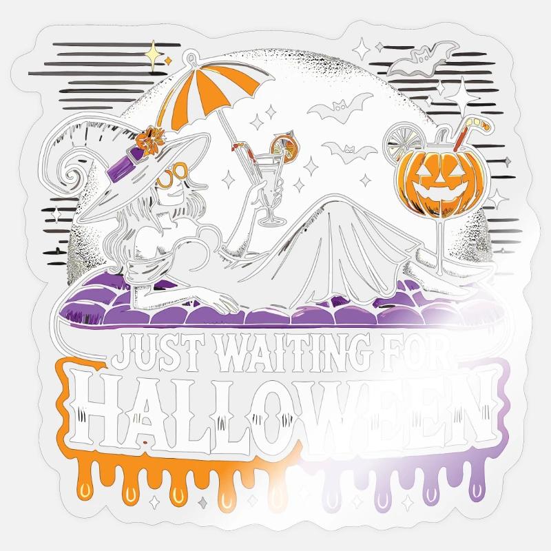 Magical time-out: Witch chills - Sticker size S (10 x 10 cm) - transparent glossy