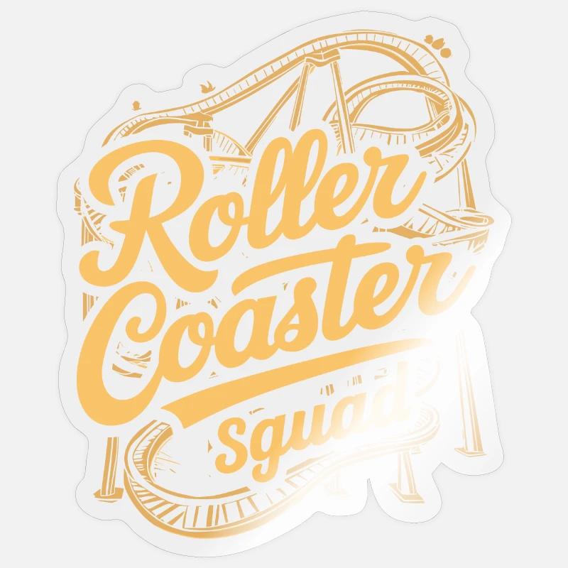 Roller Coaster Squad Abenteuerfans Sticker Größe S (10 x 10 cm)