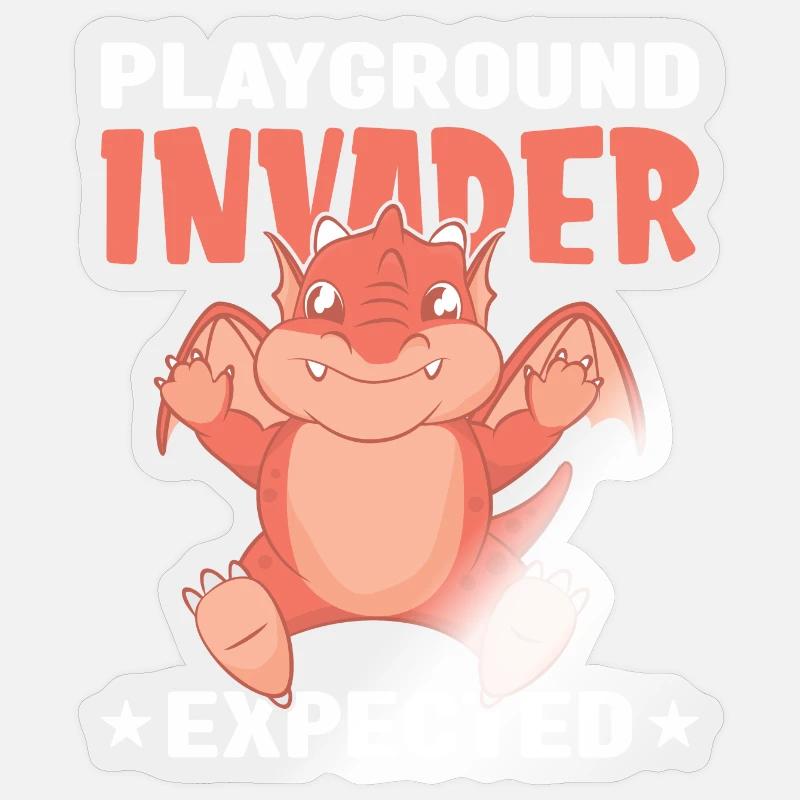 playgound invader expected Sticker size S (10 x 10 cm)