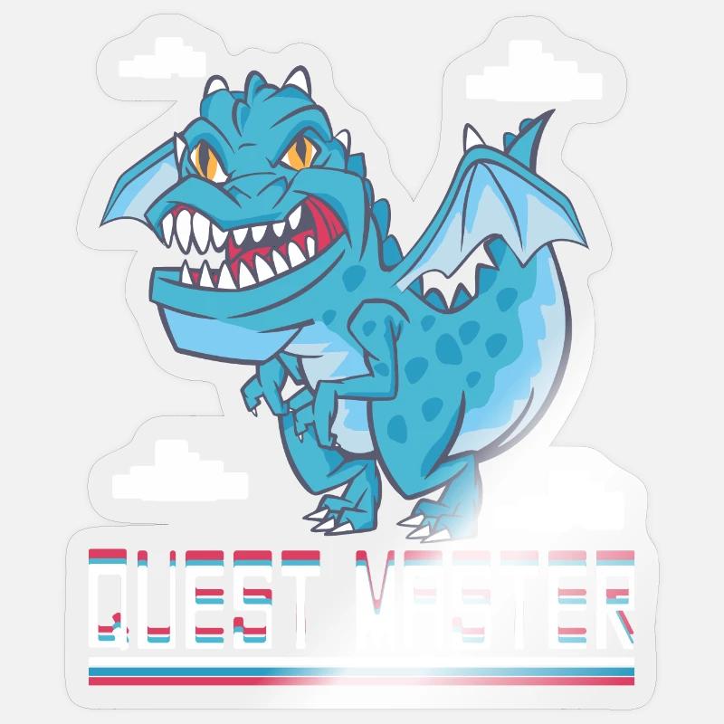 Quest Master - Sticker size S (10 x 10 cm) - transparent glossy