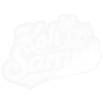 Koh Samui Souvenir Palm Trees Beach Design - Sticker size S (10 x 10 cm) - transparent glossy - Front