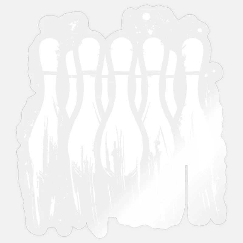Bowling Graphics - Sticker size S (10 x 10 cm) - transparent glossy