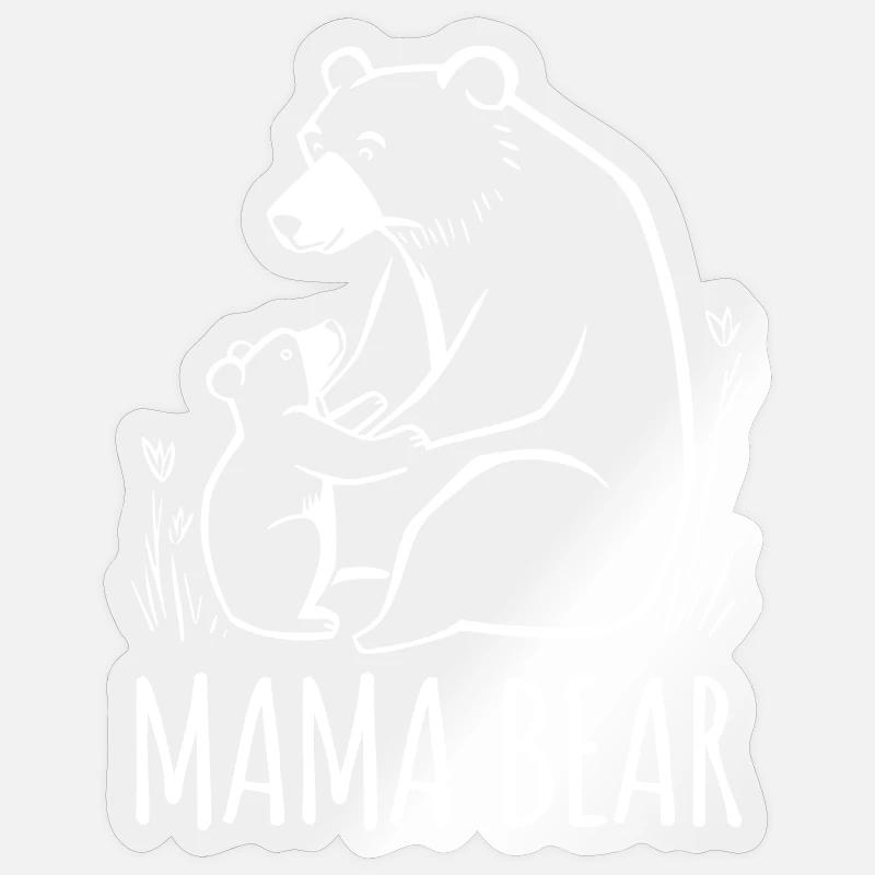 Mama Bear - Muttertag Geschenk - beste Mama Sticker Größe S (10 x 10 cm)