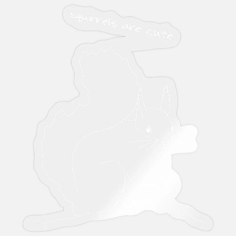 Squirrel lineart Sticker size S (10 x 10 cm)