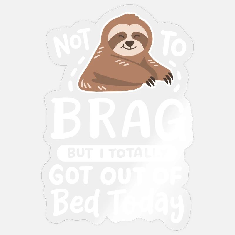 Faultier Liebhaber - Sticker Größe S (10 x 10 cm) - Transparent glänzend