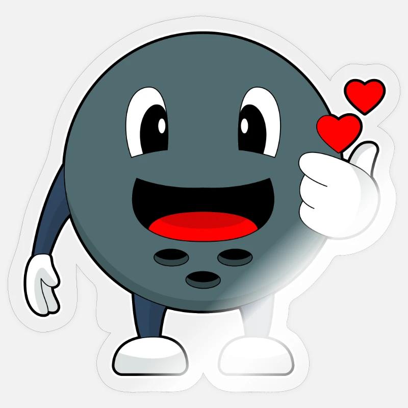 Bowling Boule de bowling - Sticker taille S (10 x 10 cm) - brillant transparent