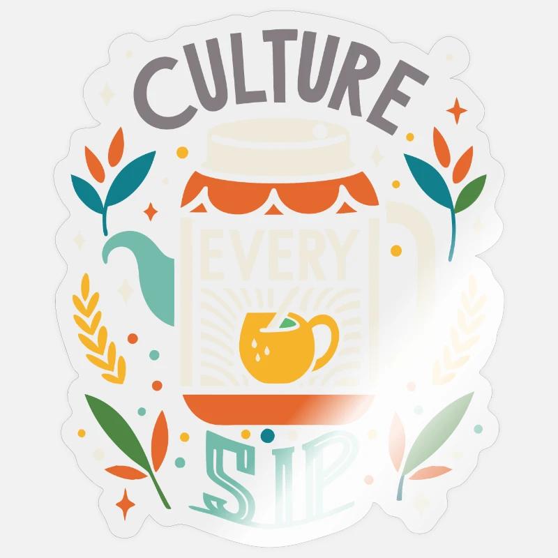 Propulsé par le champignon Kombucha - Sticker taille S (10 x 10 cm) - brillant transparent